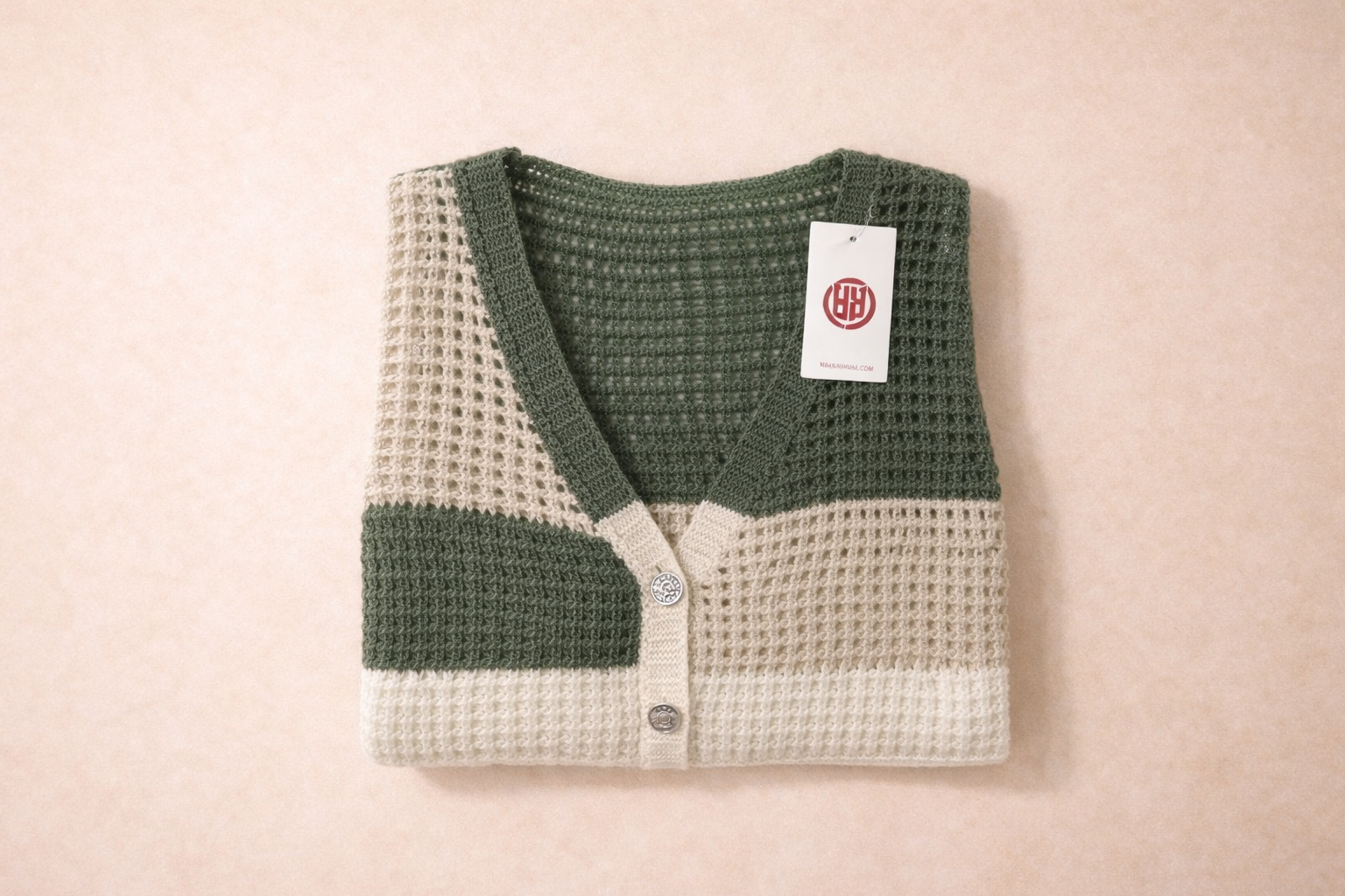 Gilet crochet color block – look chic & tendance été